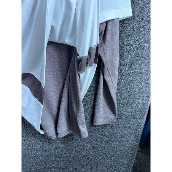 Nike Golf Shirt Mens XL White Gray Dri-Fit Long Sleeve Layered Performance Polo - Picture 6 of 8